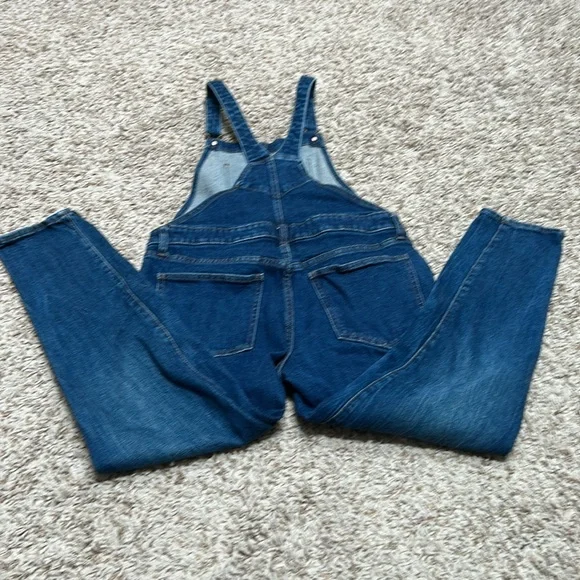 Old Navy Classic Blue Denim Overalls, 6, straight leg - Picture 5 of 8
